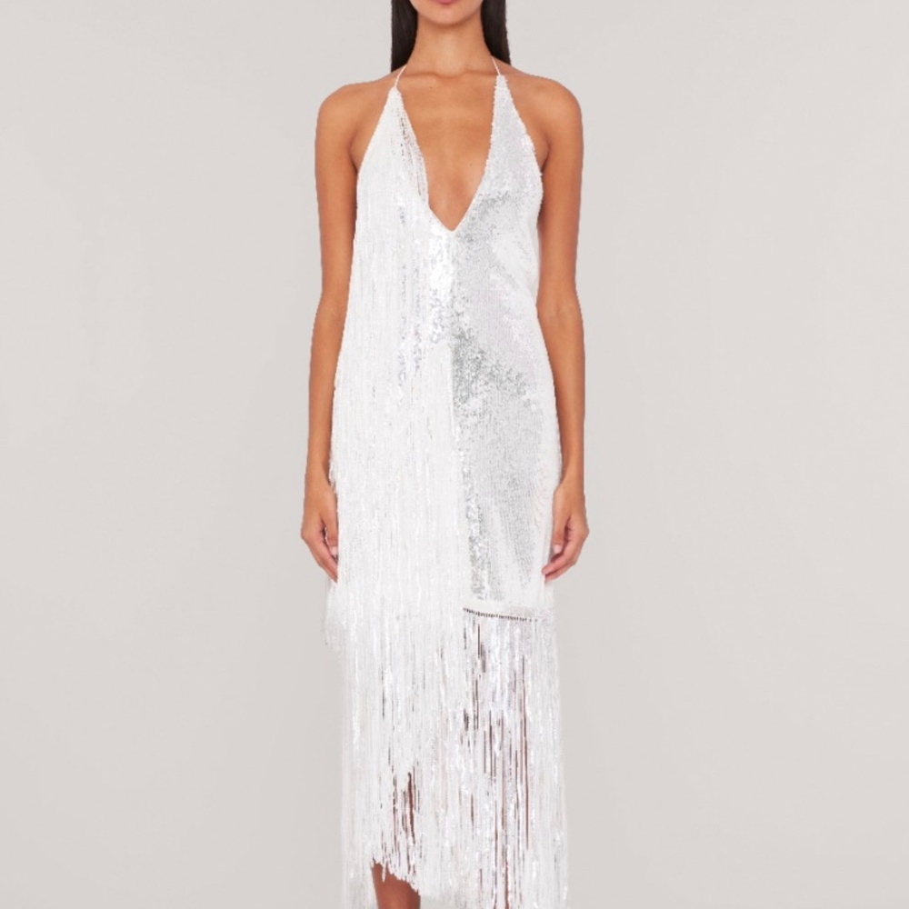 Rotate Sequin Mini Fringe Dress